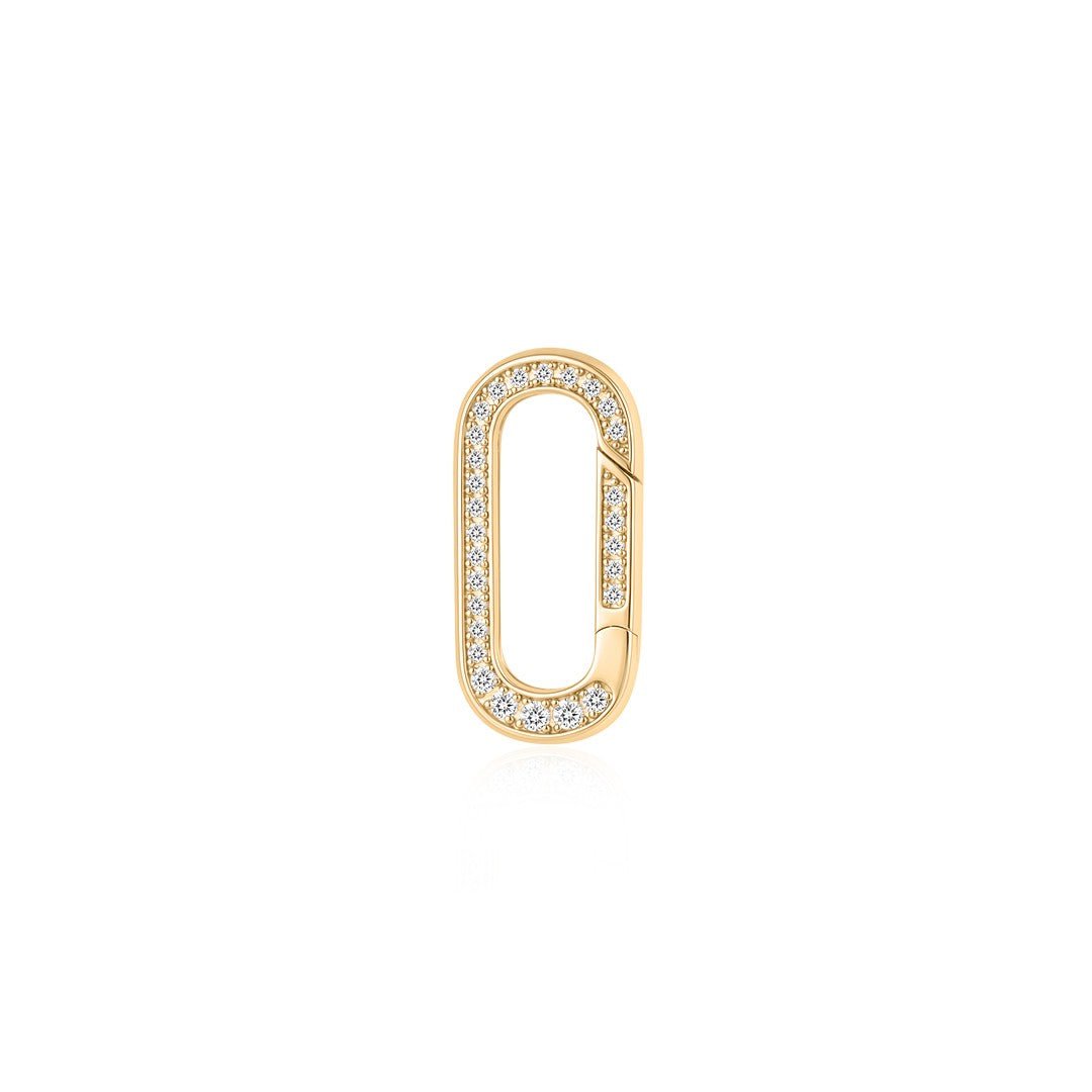 Lab-Grown Diamond Elongated Oval Pavé Clasp