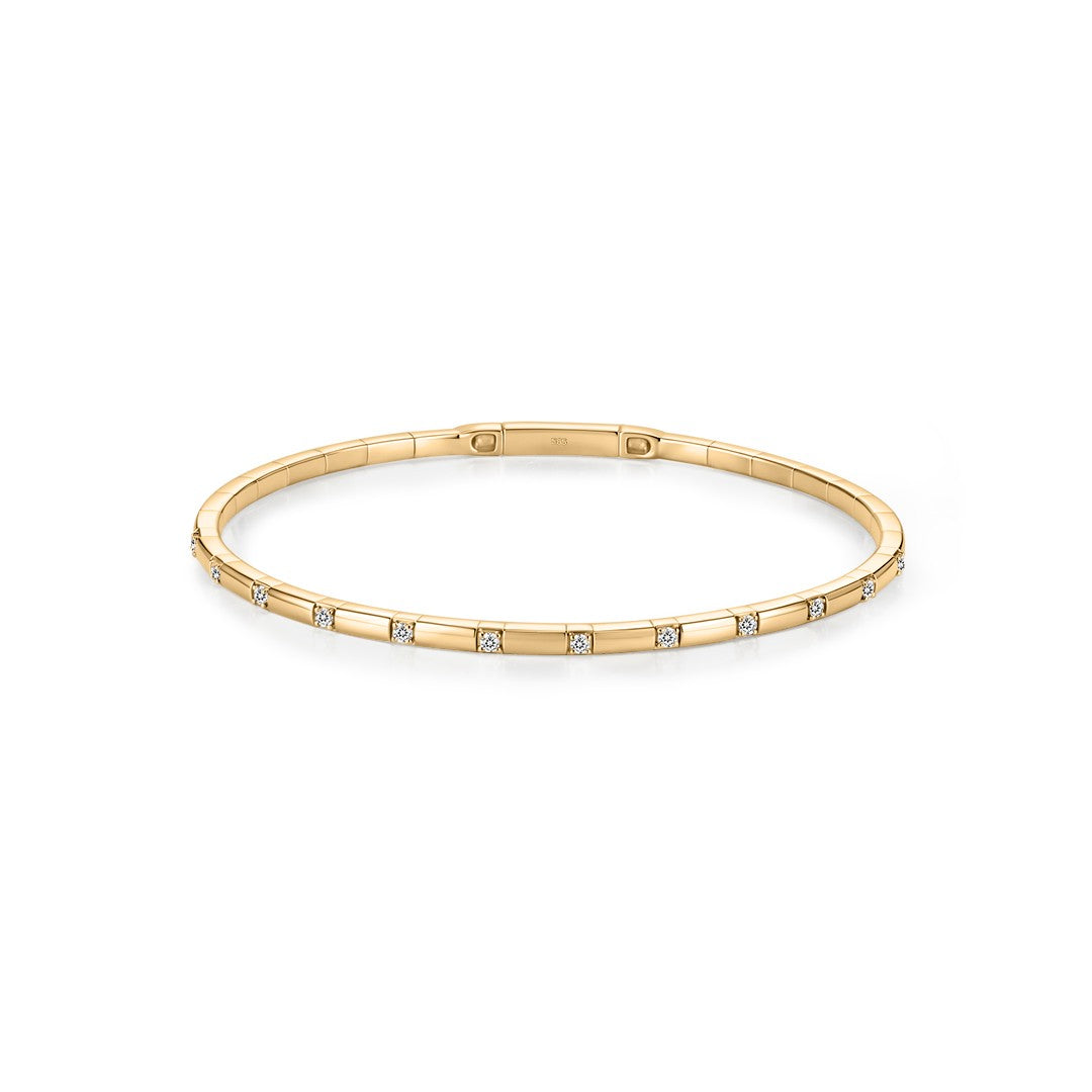 Lab-Grown Diamond Spaced Station Bangle