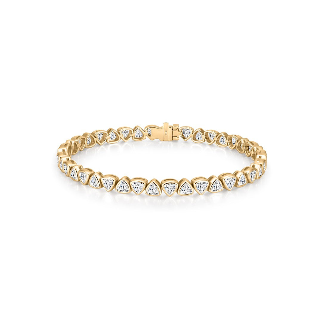 Trillion-Cut Lab Diamond Tennis Bracelet