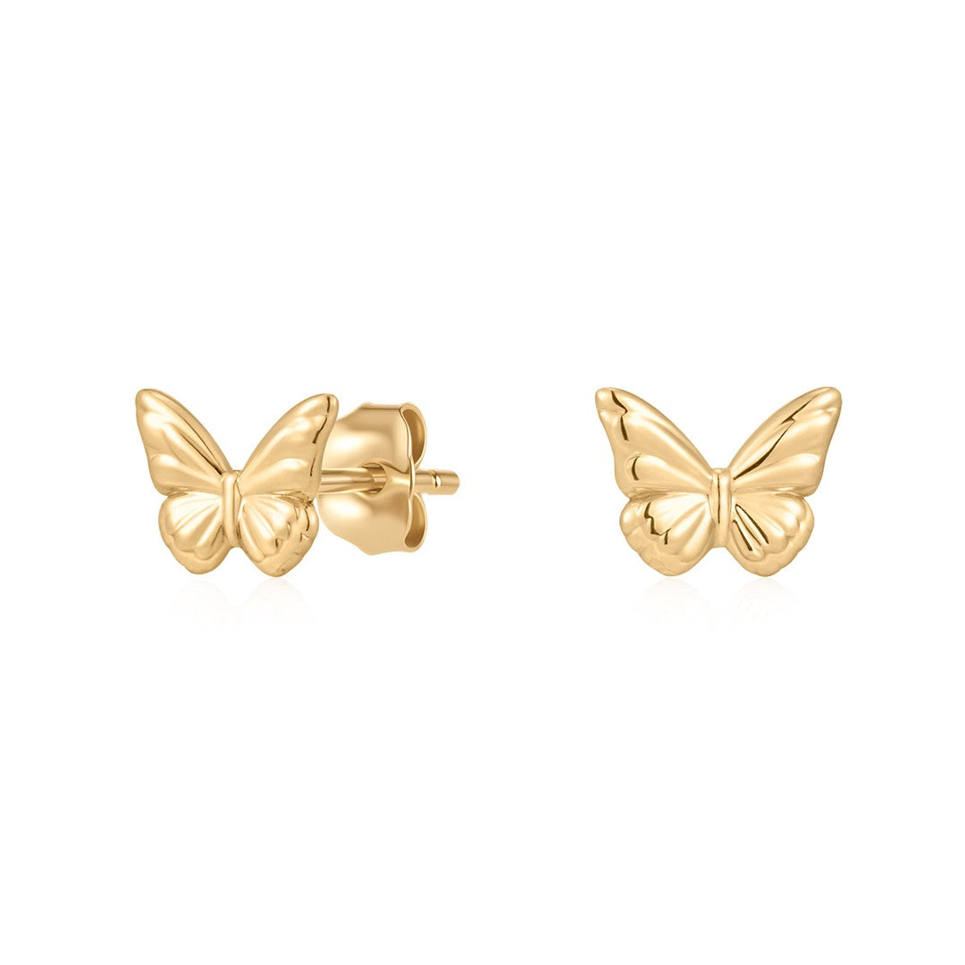 Classic Butterfly Motif Stud Earrings
