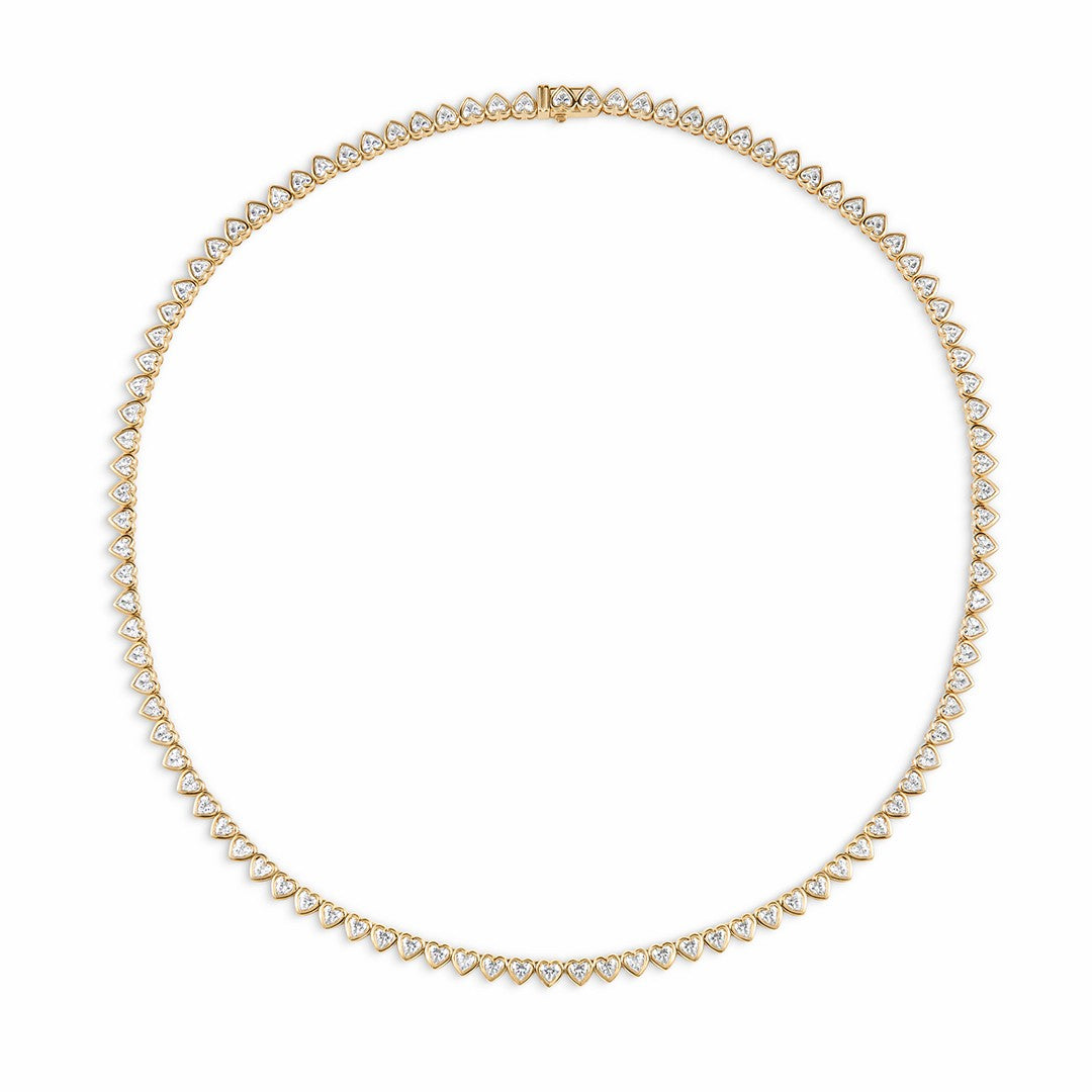 Heart-Shaped Lab-Grown Diamond Tennis Necklace