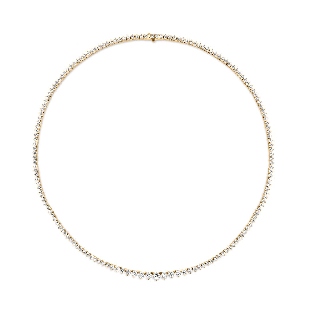 Modern Graduated Diamond Tennis Necklace (Lab-Grown)