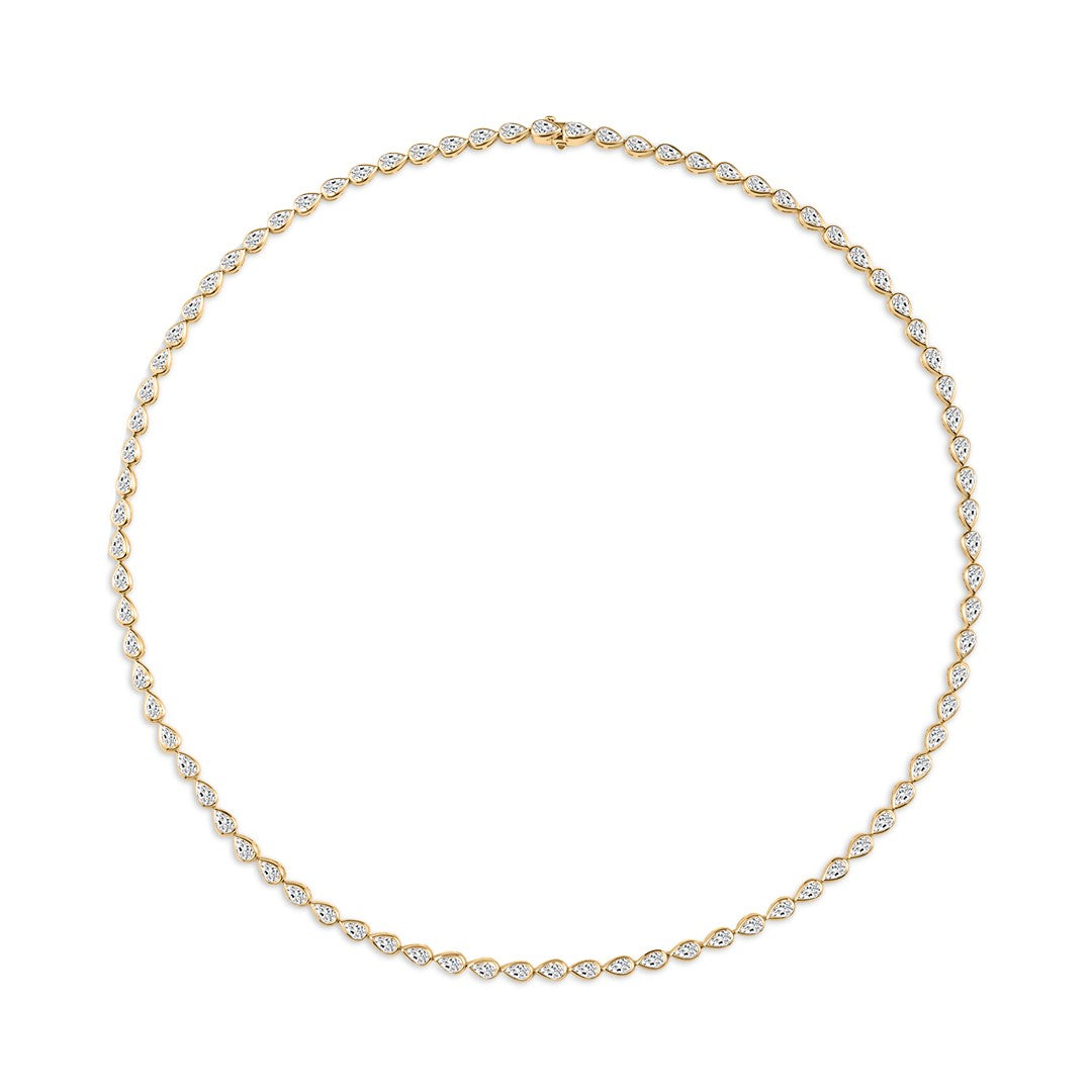 Pear-Cut Statement Lab-Grown Diamond Tennis Necklace