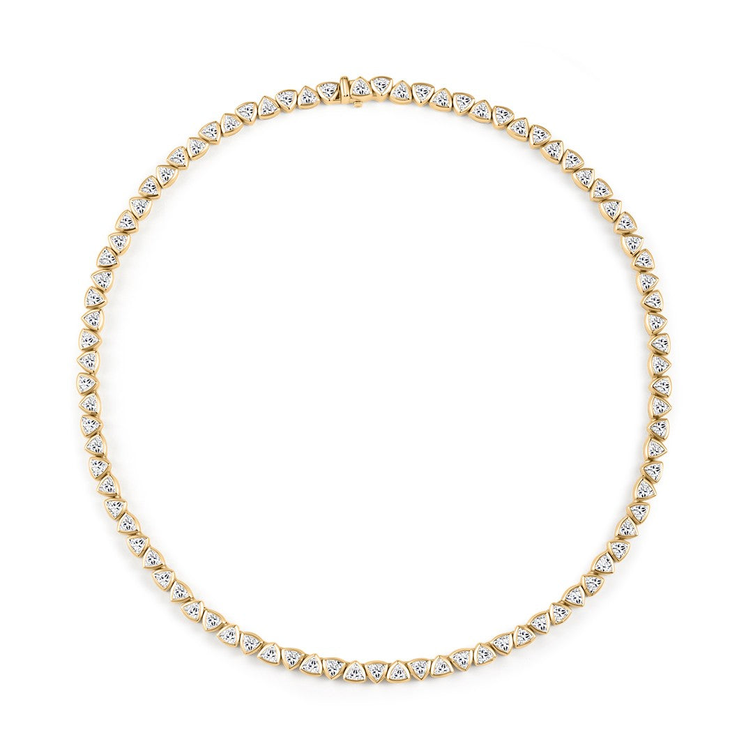 Trillion-Cut Lab Diamond Tennis Necklace