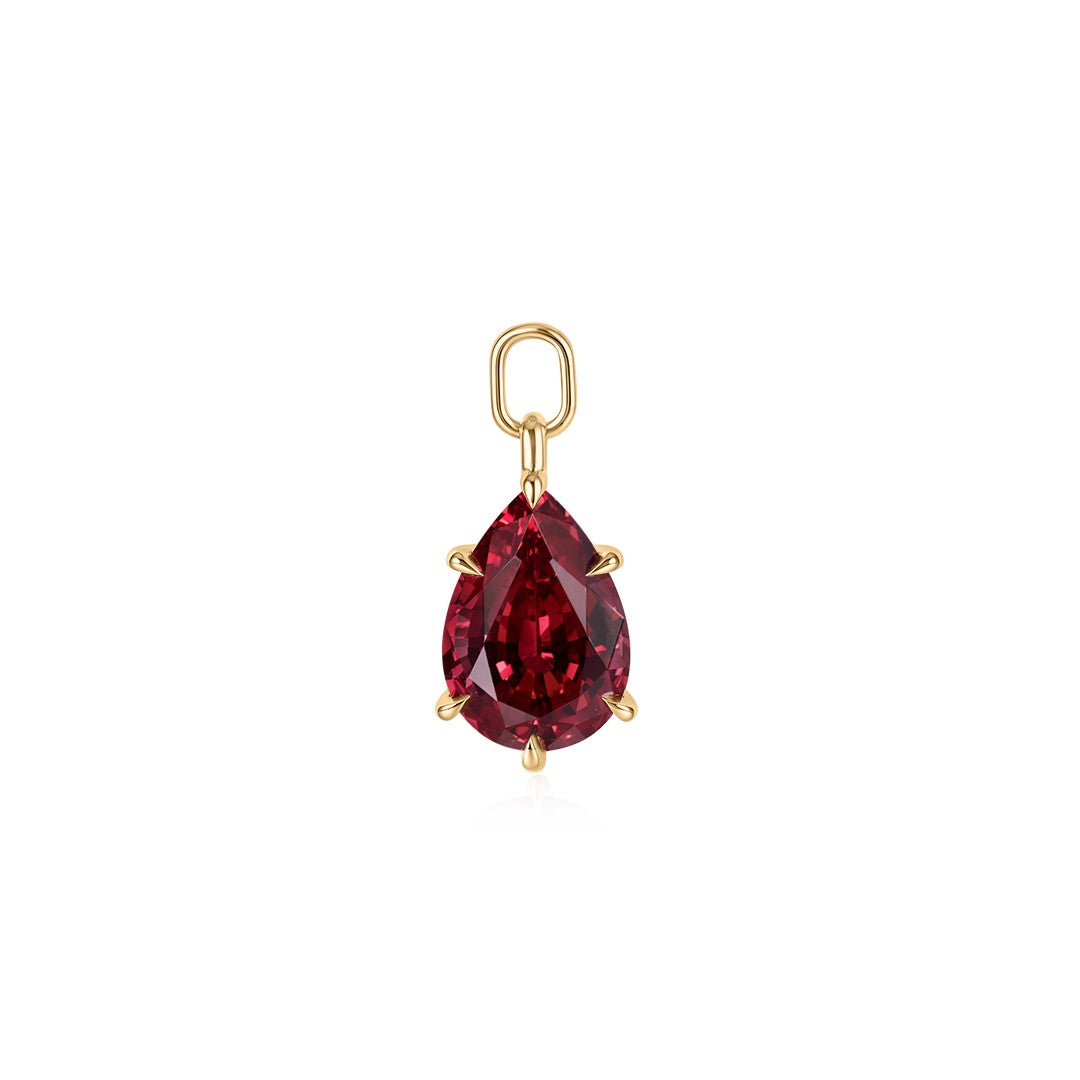 Lab-Grown Ruby Pear-Shaped Charm