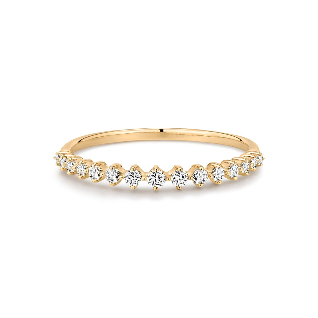 Graduated Round Lab-Grown Diamond Delicate Stacking Ring