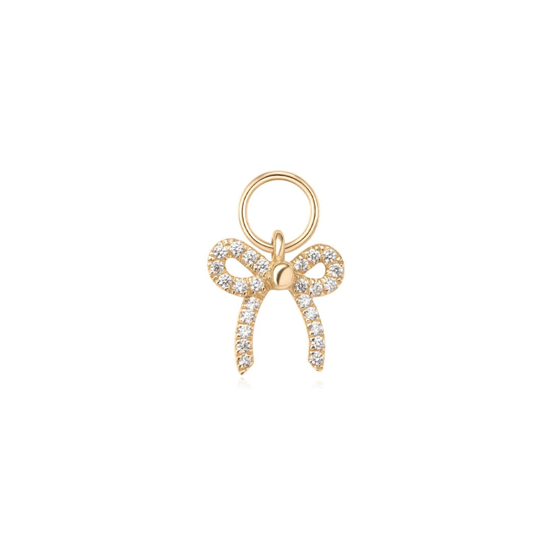 Diamond Bow Pendant Charm