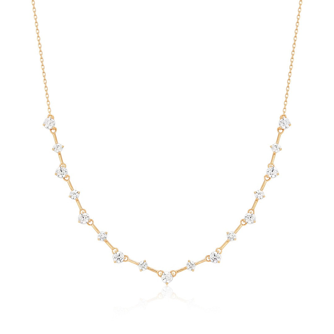 Graduated Lab Diamond Chain Necklace