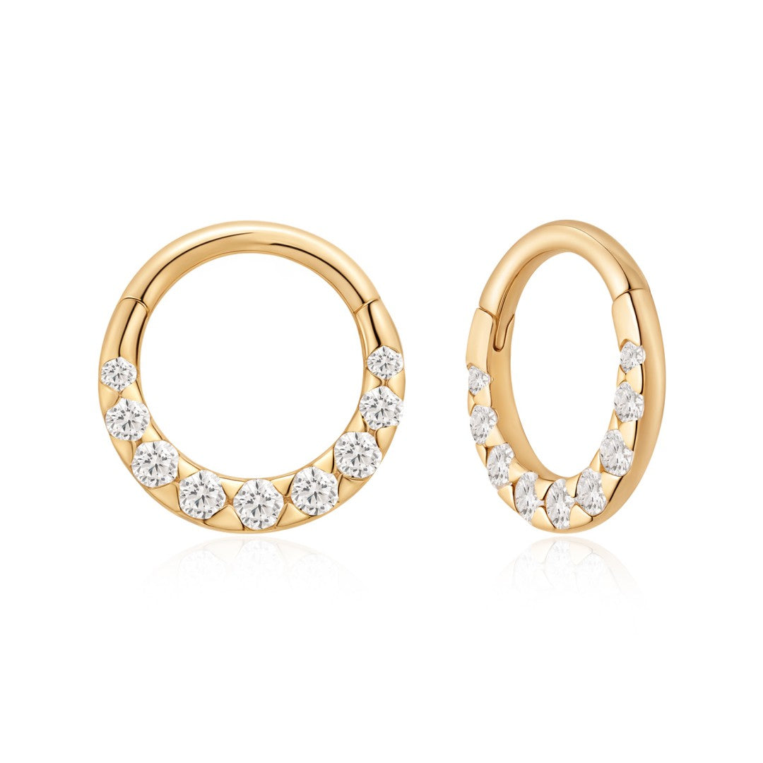 Round Lab-Grown Diamond Clicker Earrings