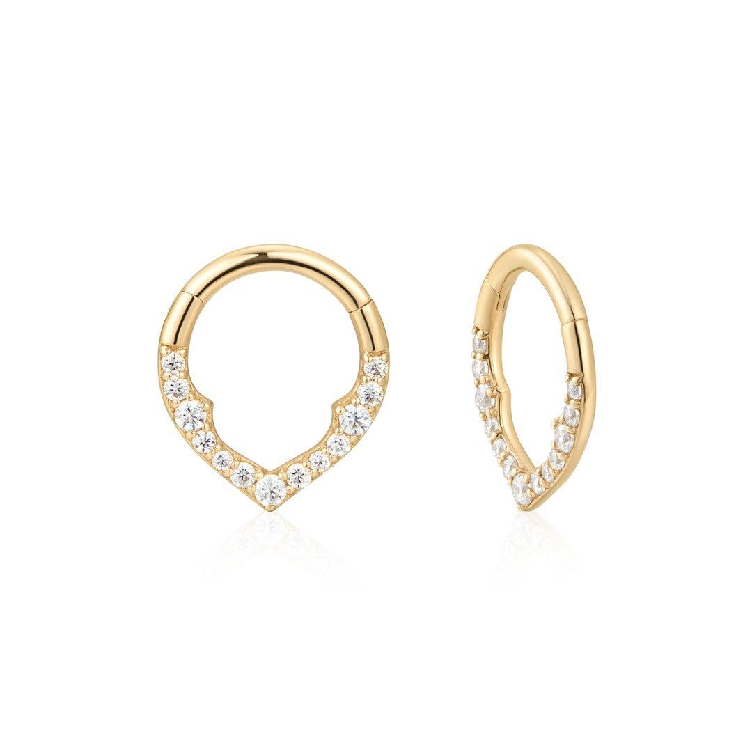 Graduated Lab Diamond Clicker Hoop