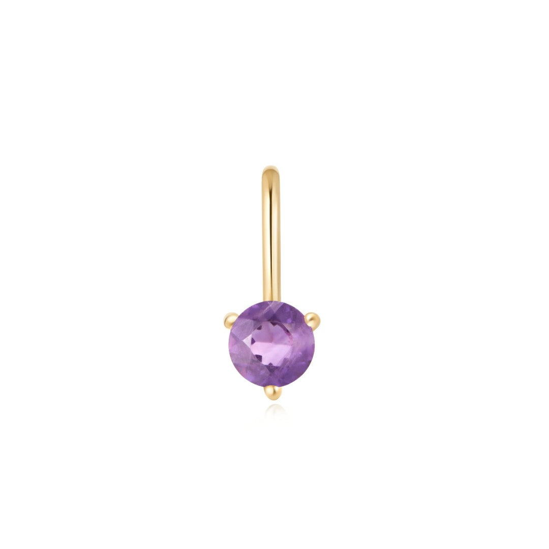 Natural Amethyst Dainty Charm Pendant