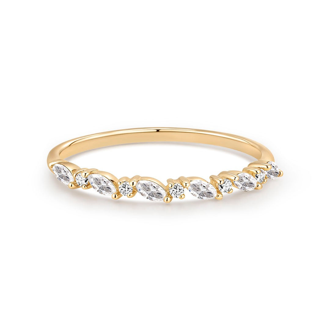 Marquise & Round Lab-Grown Diamond Delicate Stacking Ring