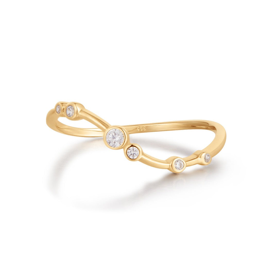 Modern Bezel Lab-Grown Diamond Wrap Ring