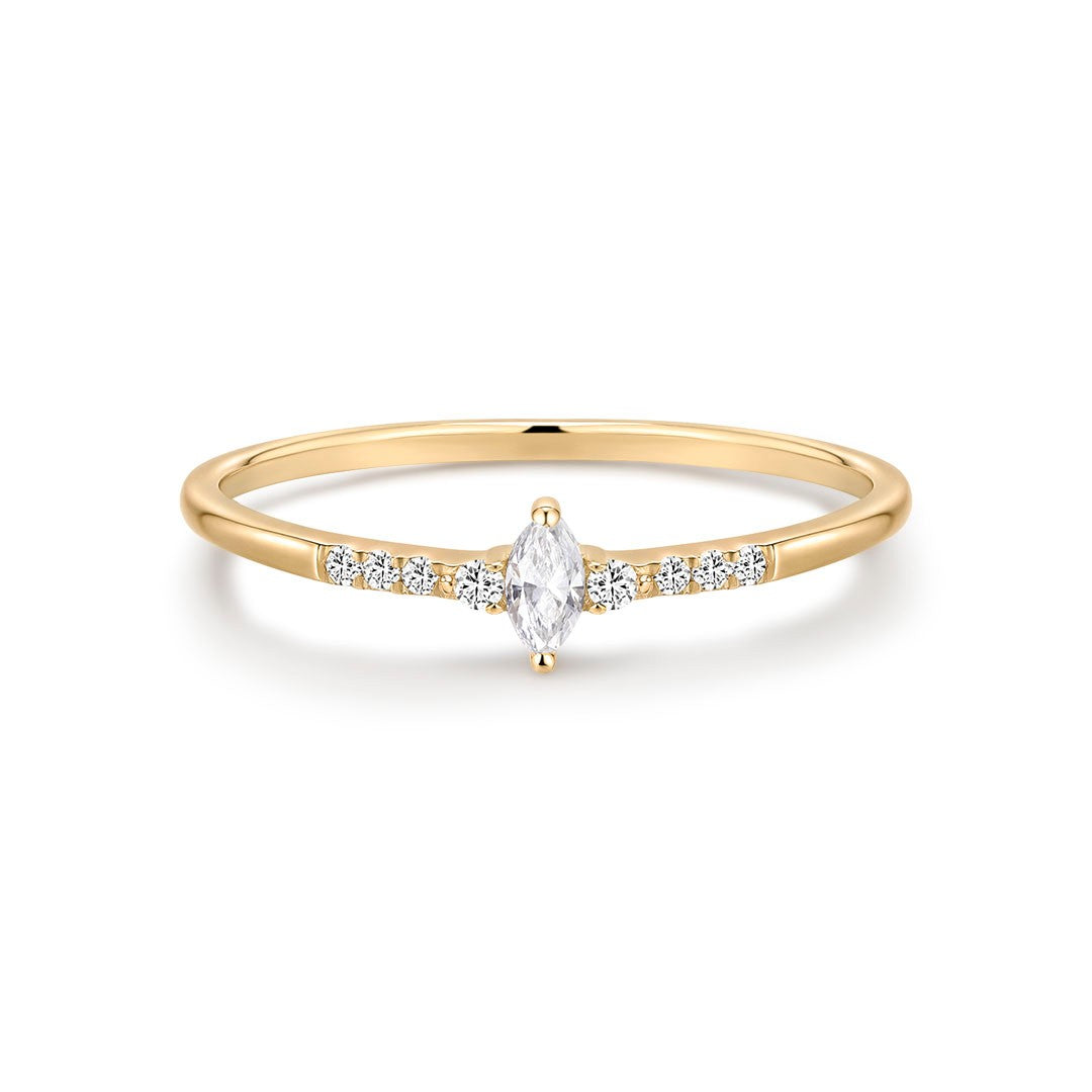 Marquise & Round Lab-Grown Diamond Delicate Stacking Ring