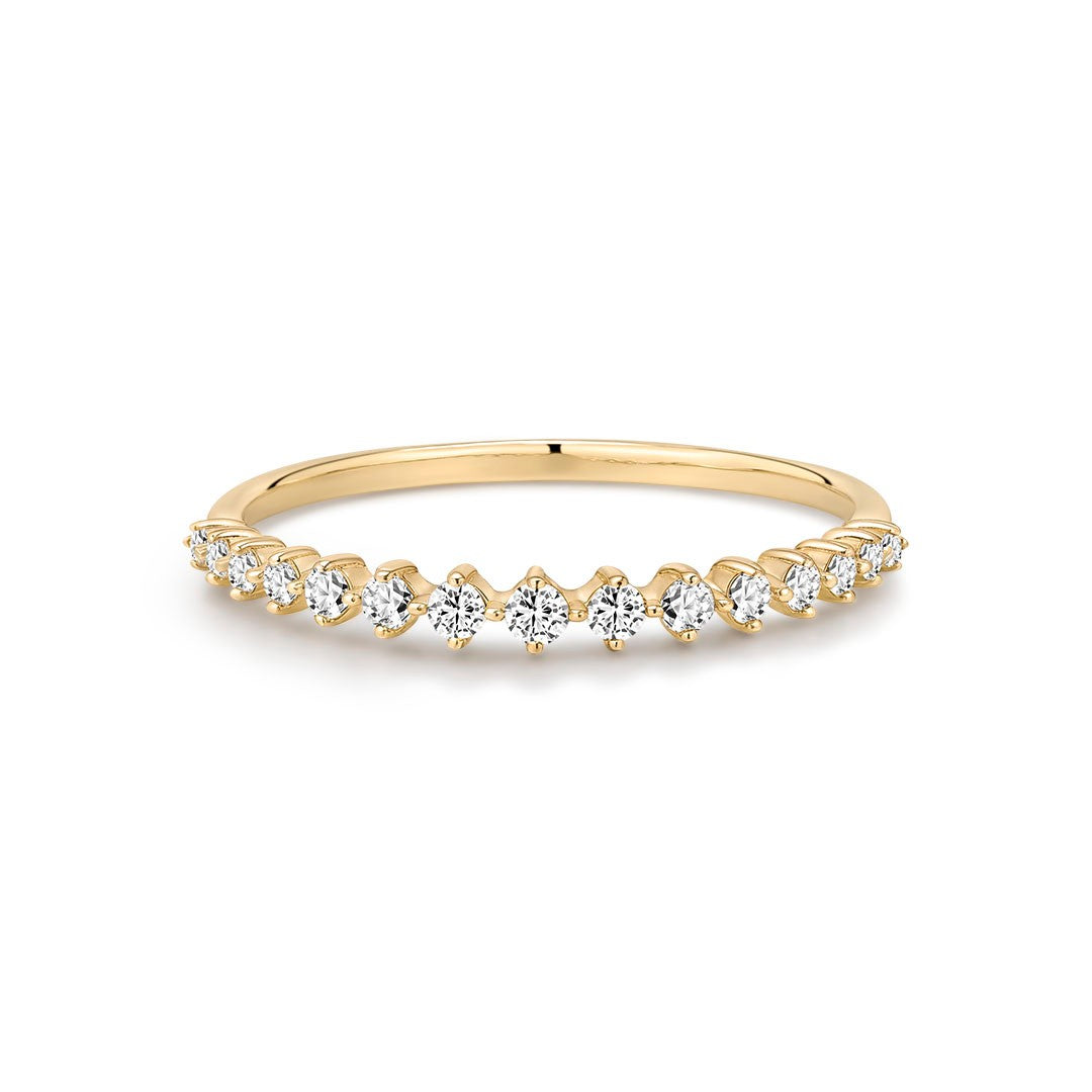 Graduated Round Lab-Grown Diamond Delicate Stacking Ring