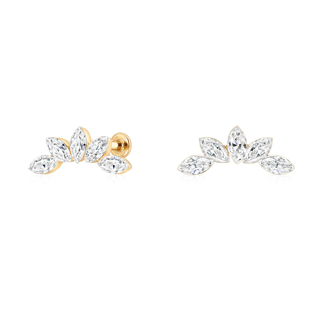 Marquise Cluster Lab-Grown Diamond Studs