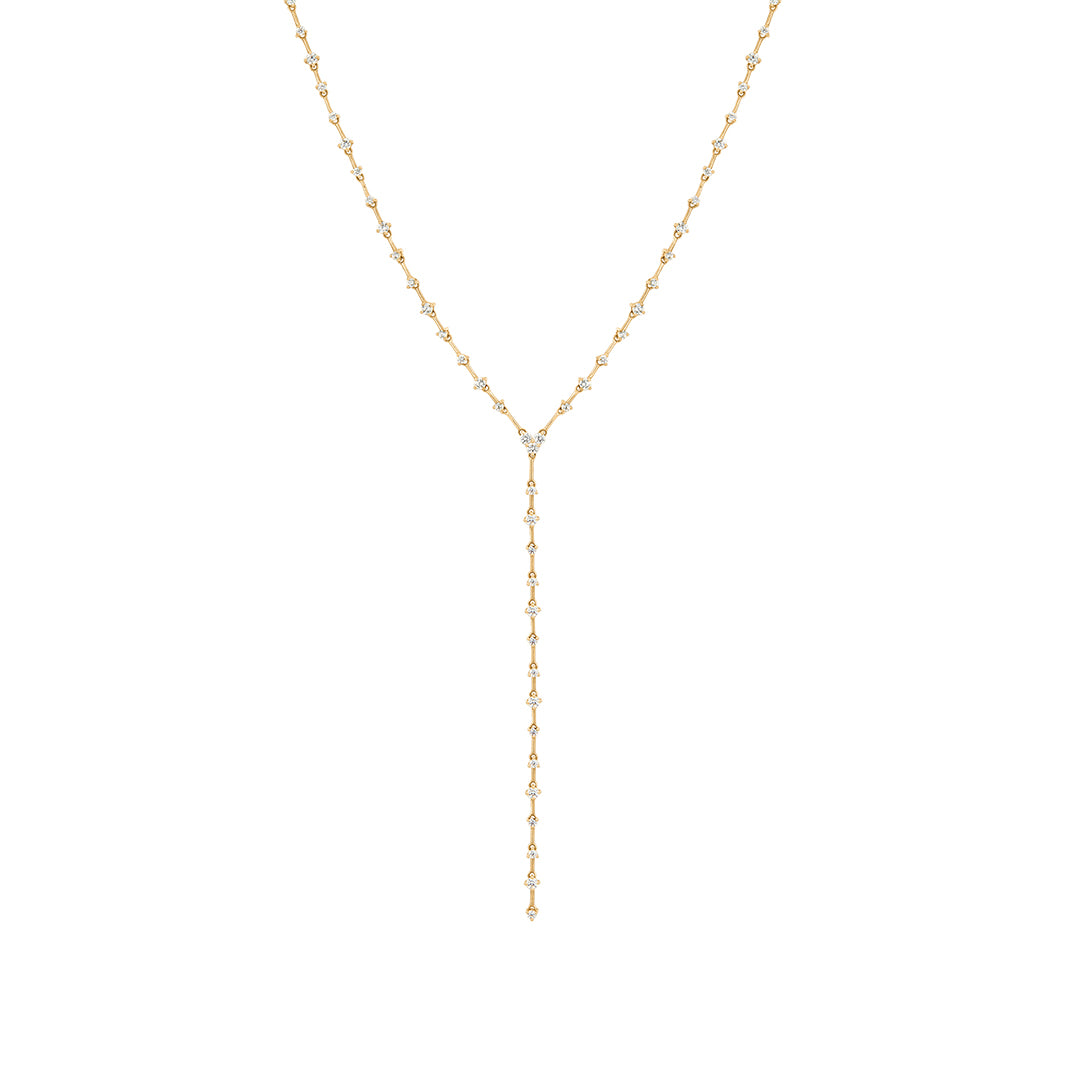 Round Lab-Grown Diamond Cascade Lariat Necklace