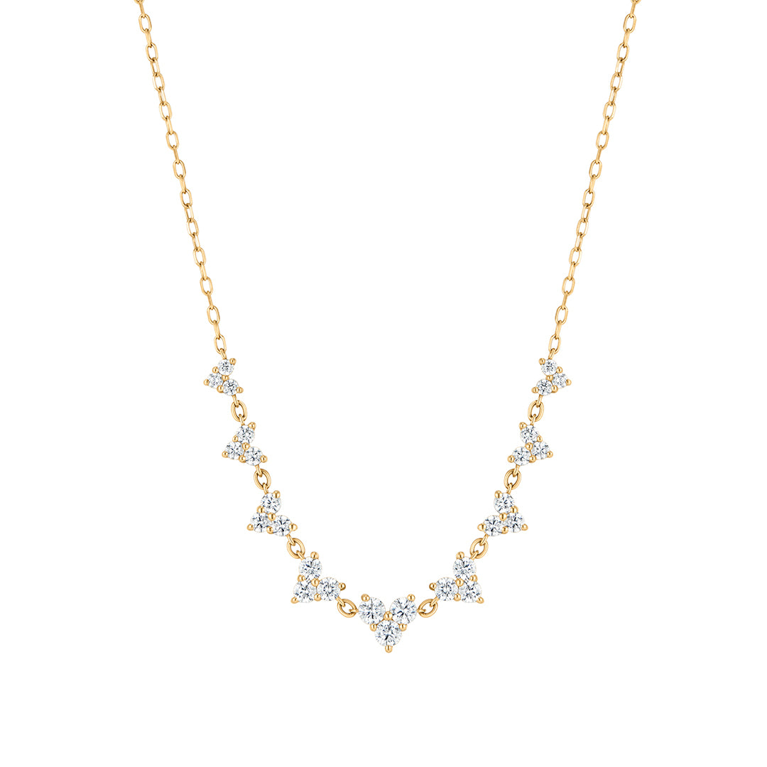 Cluster Lab-Grown Diamond Station Necklace