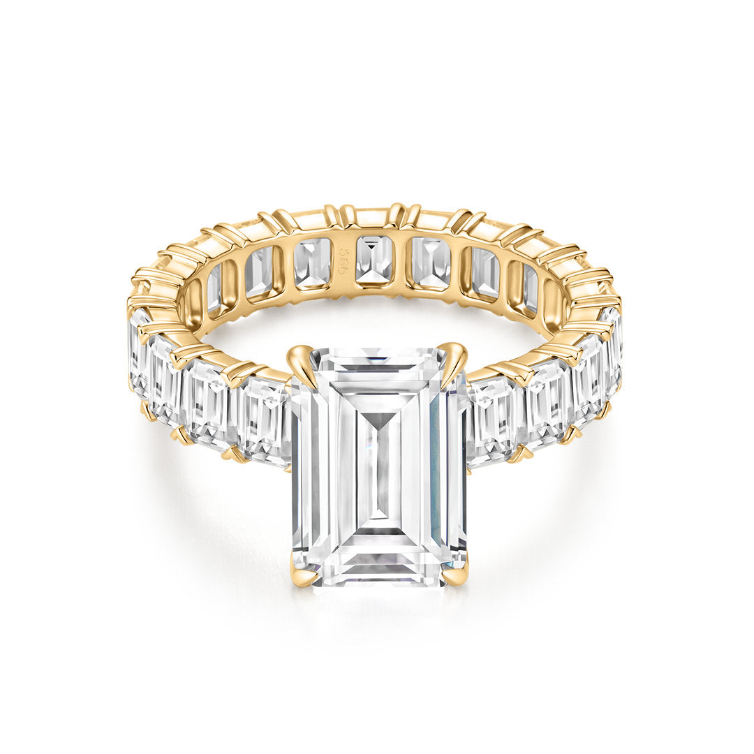 Emerald-Cut Lab-Grown Diamond Statement Ring