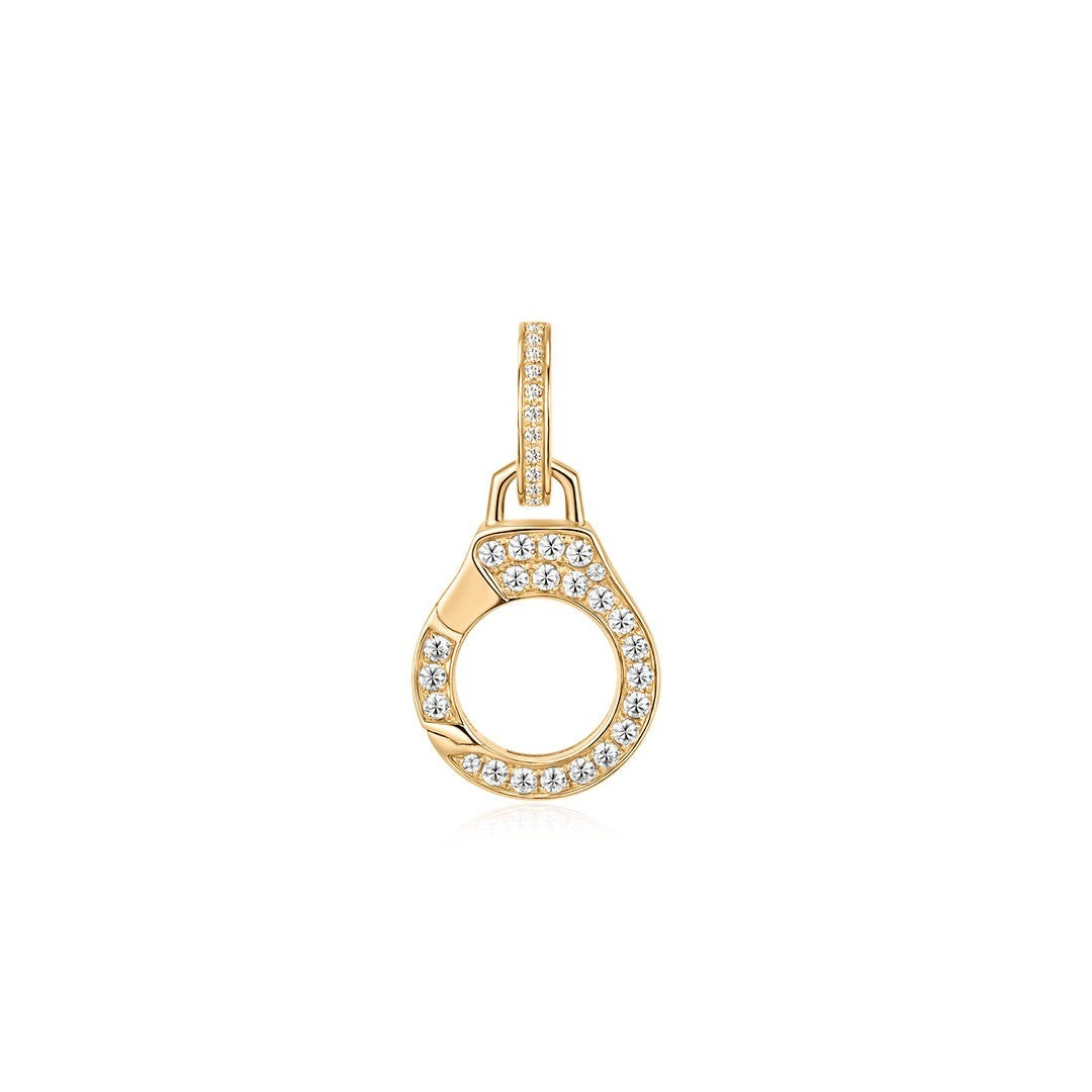 Lab-Grown Diamond Connector Clasp with Pavé Bail