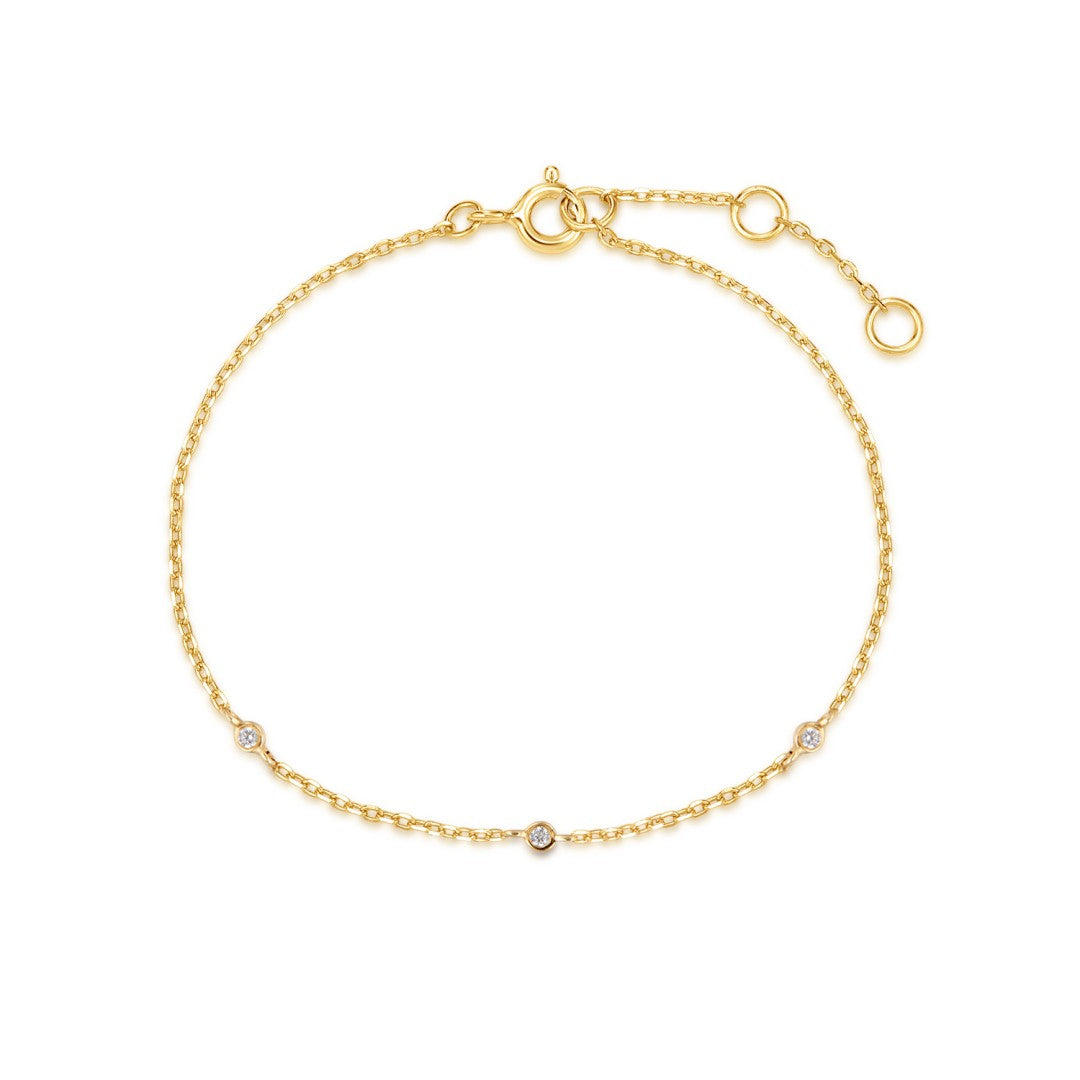 Lab-Grown Diamond Station Bracelet
