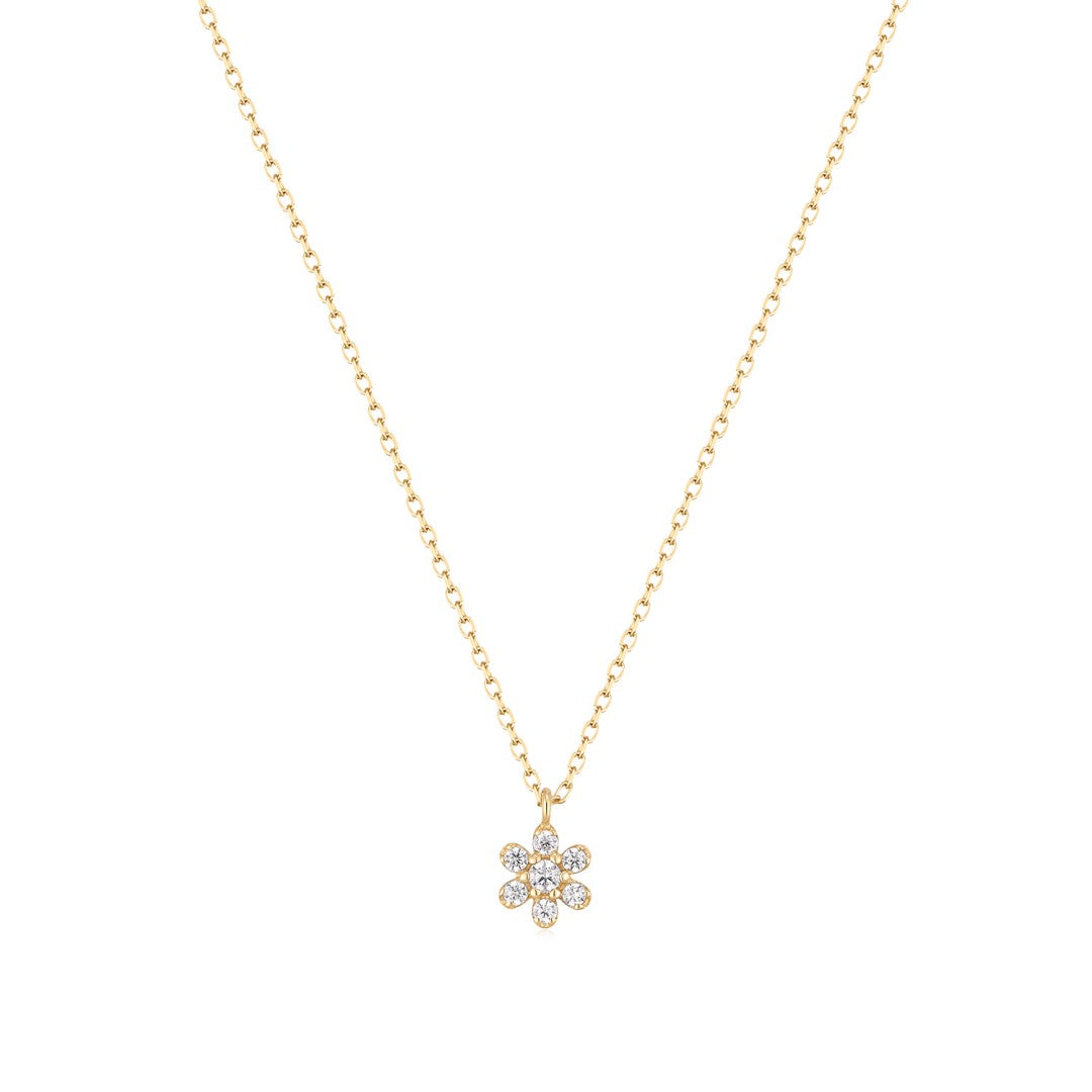 Minimal Round Lab-Grown Cluster Diamond Necklace