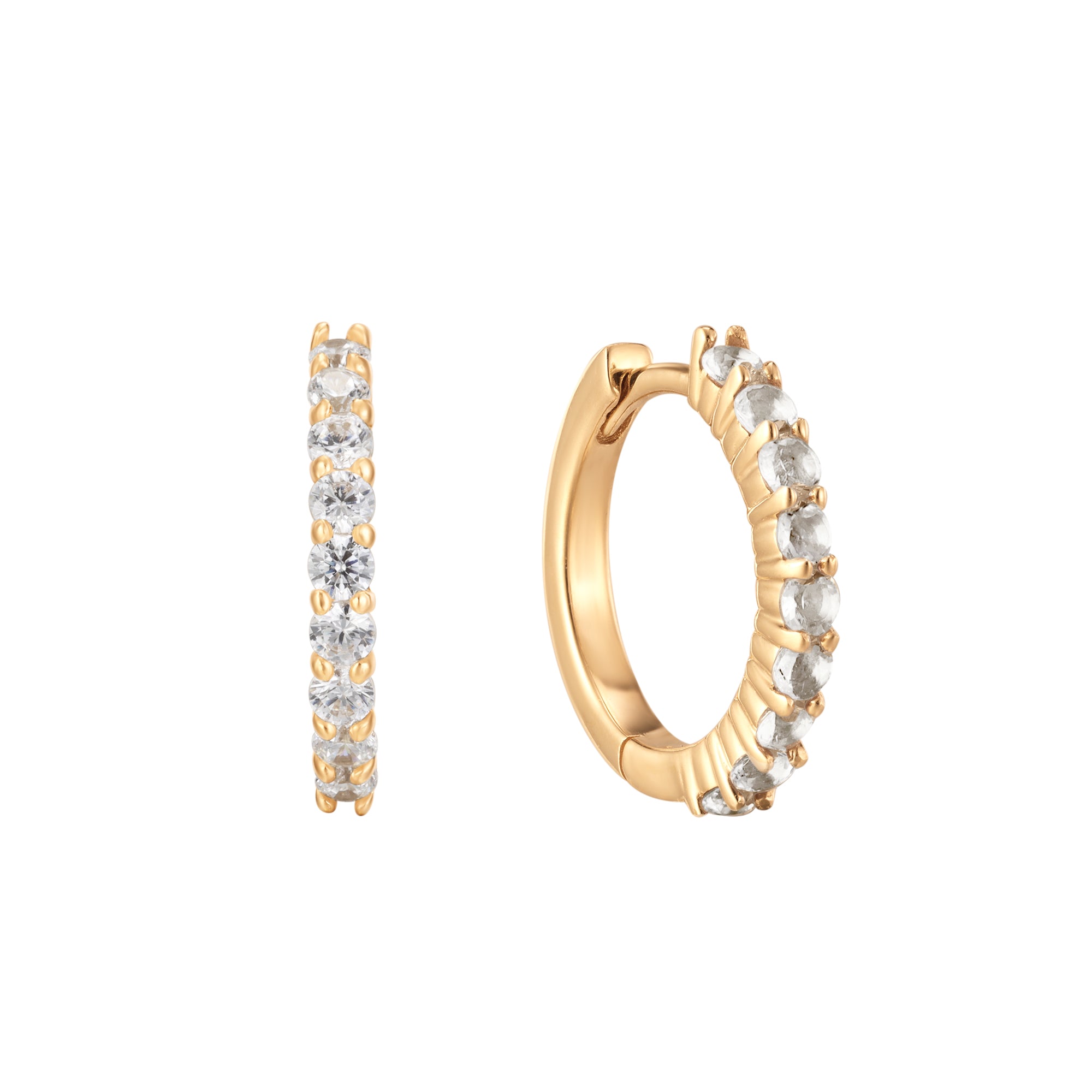 Essentials Lab-Grown Diamond Pavé Huggie Earrings