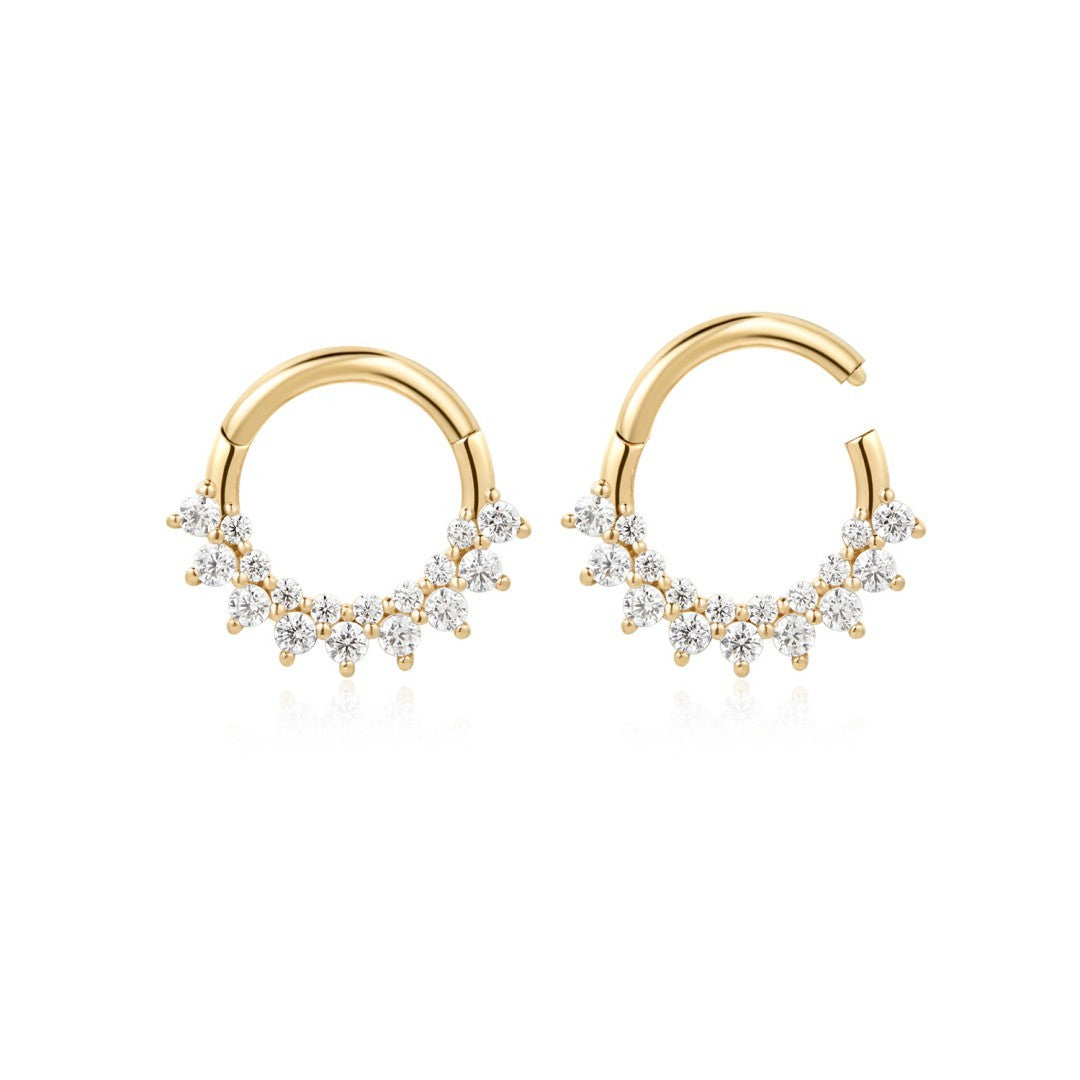 Pavé Lab-Grown Diamond Piercing Clicker Ring