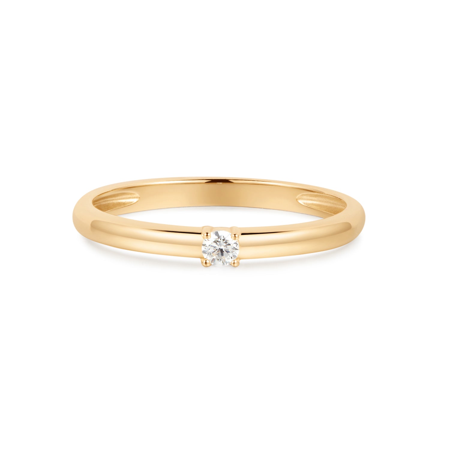 Lab-Grown Diamond Round Solitaire Ring