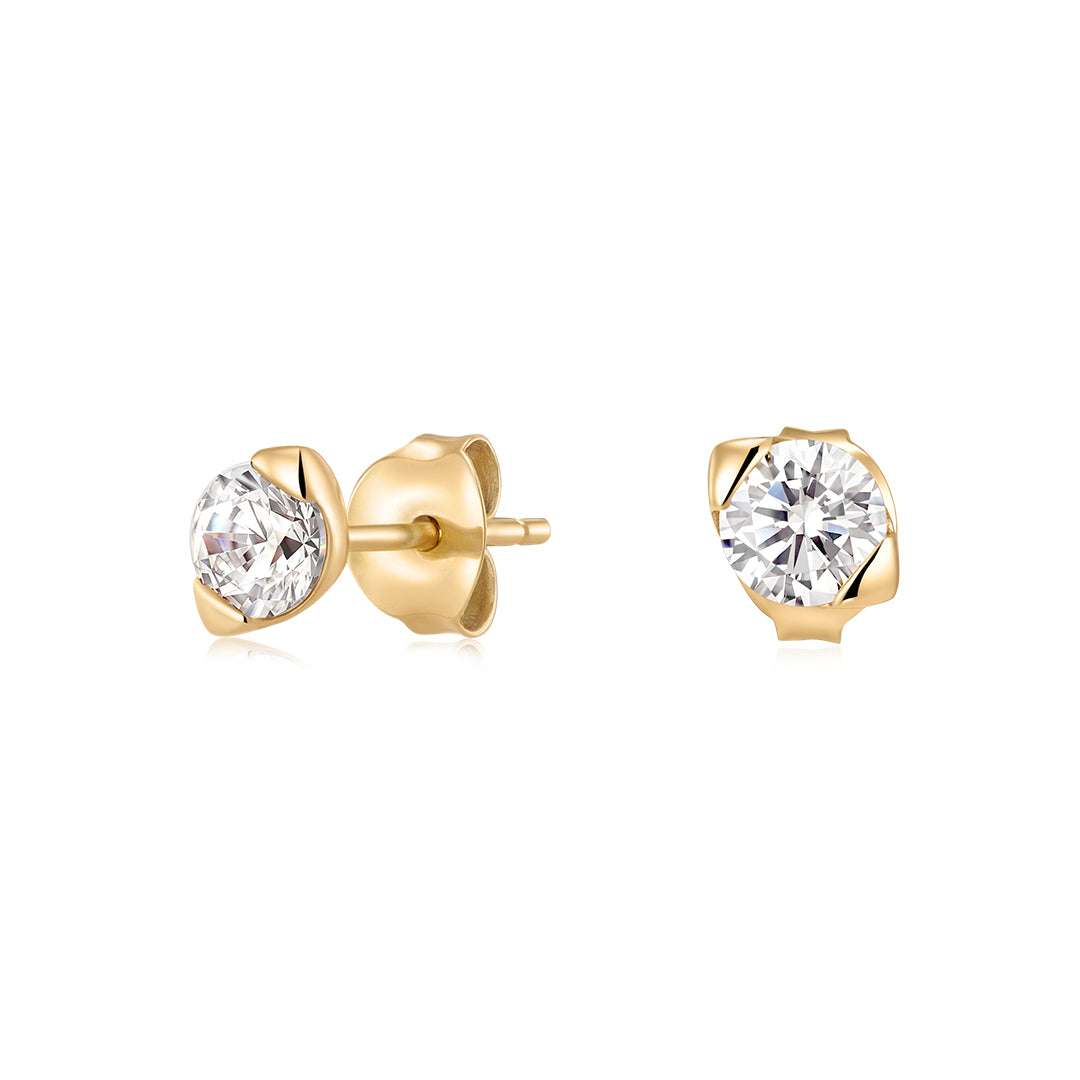 Pressure-Set Lab-Grown Diamond Stud Earrings