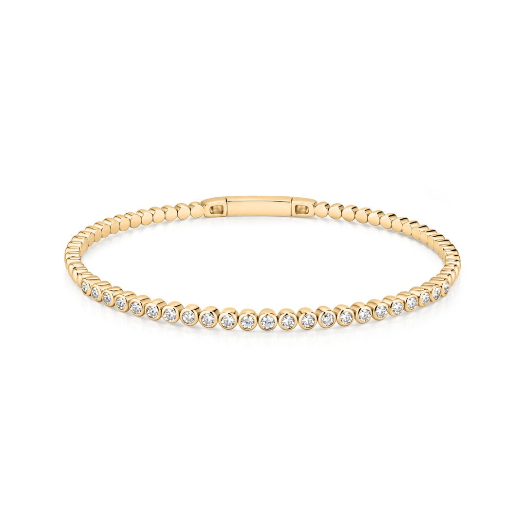 Modern Bezel-Set Lab Diamond Bangle