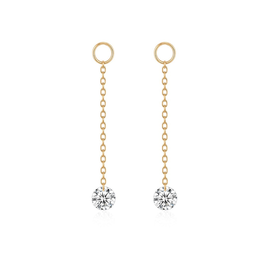 Drilled Lab Diamond Chain Drop Charm