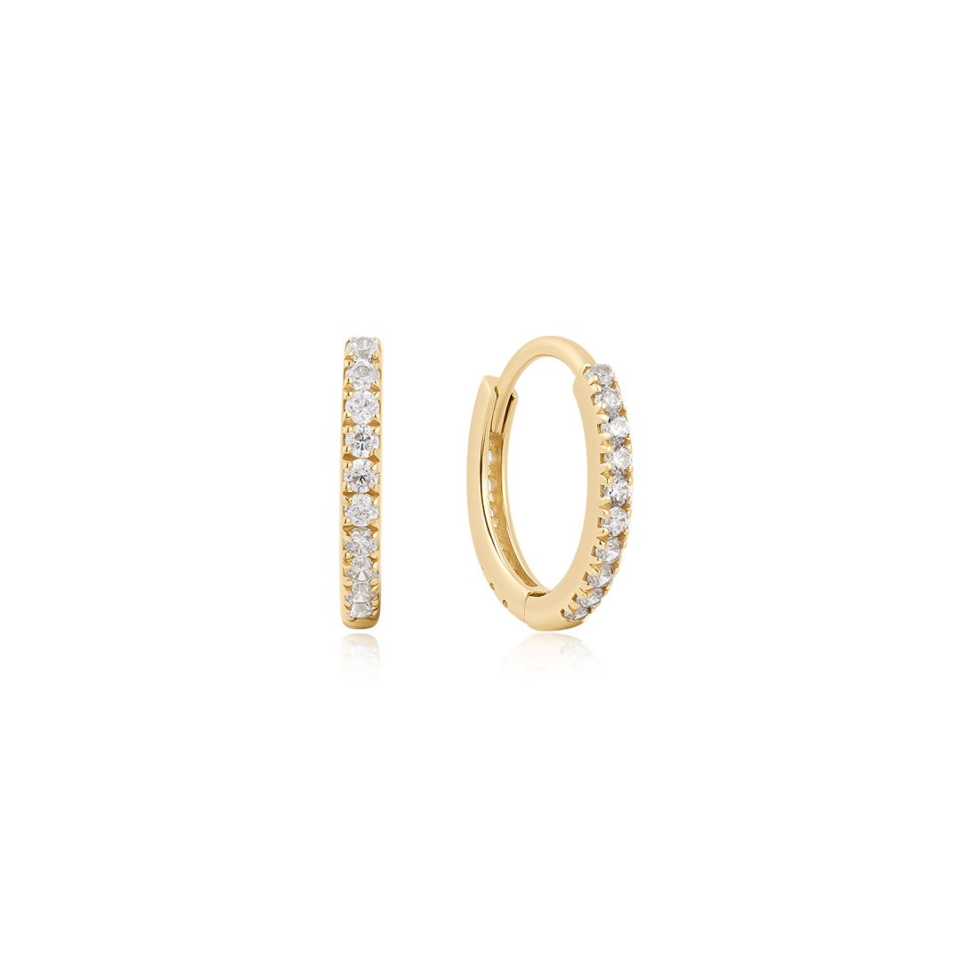 Lab-Grown Diamond Micro Pavé Hoop Earrings