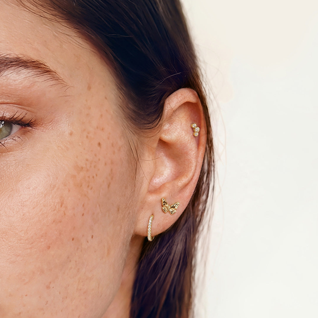 Lab-Grown Diamond Micro Pavé Hoop Earrings