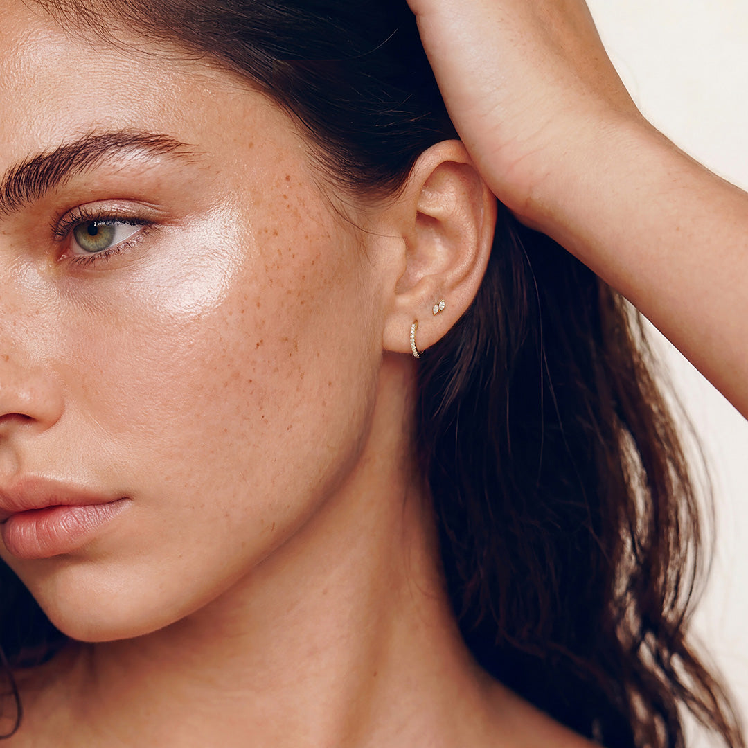 Paired Marquise Lab-Grown Diamond Stud Earrings