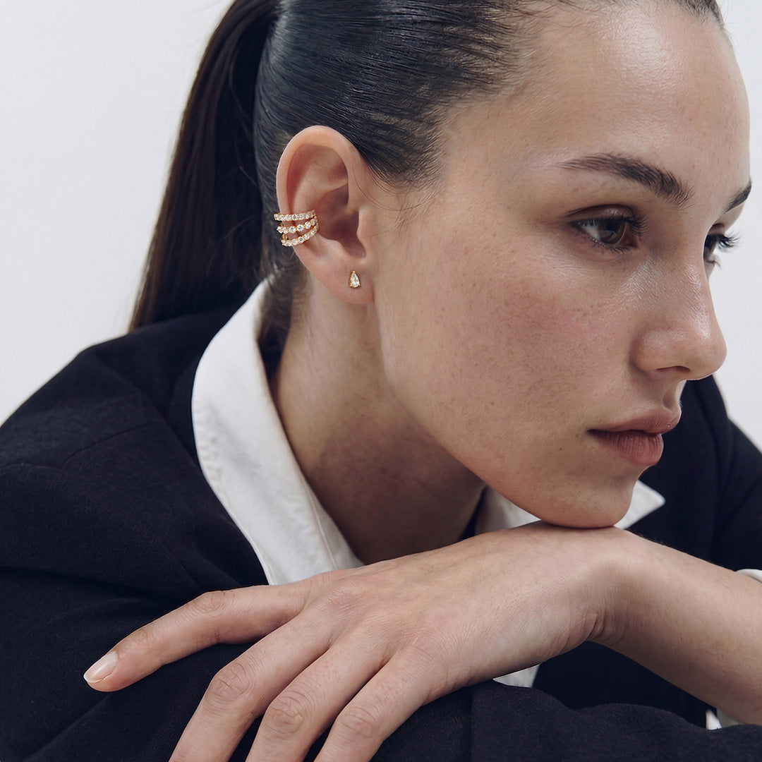 Lab-Grown Diamond Pear-Cut Stud Earrings