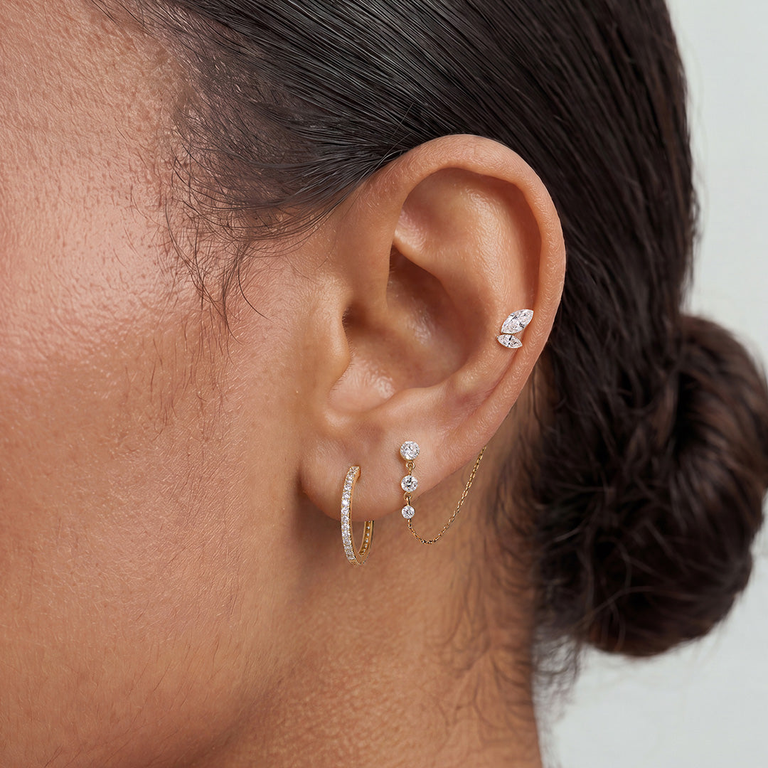 Micro Pavé Lab-Grown Diamond Huggie Hoops