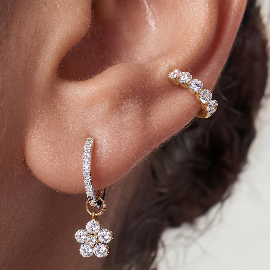 Micro Pavé Lab-Grown Diamond Huggie Hoops