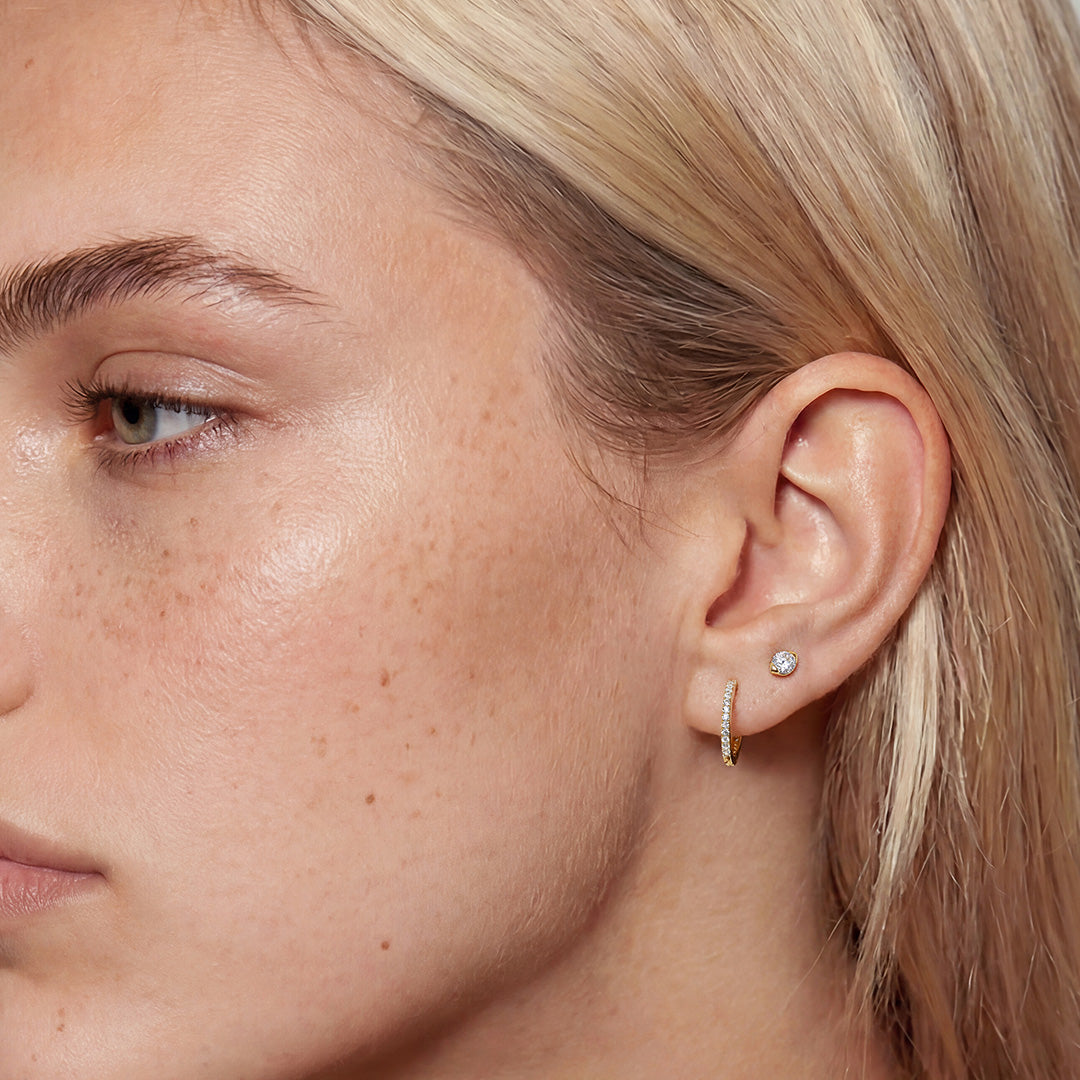 Pressure-Set Lab-Grown Diamond Stud Earrings