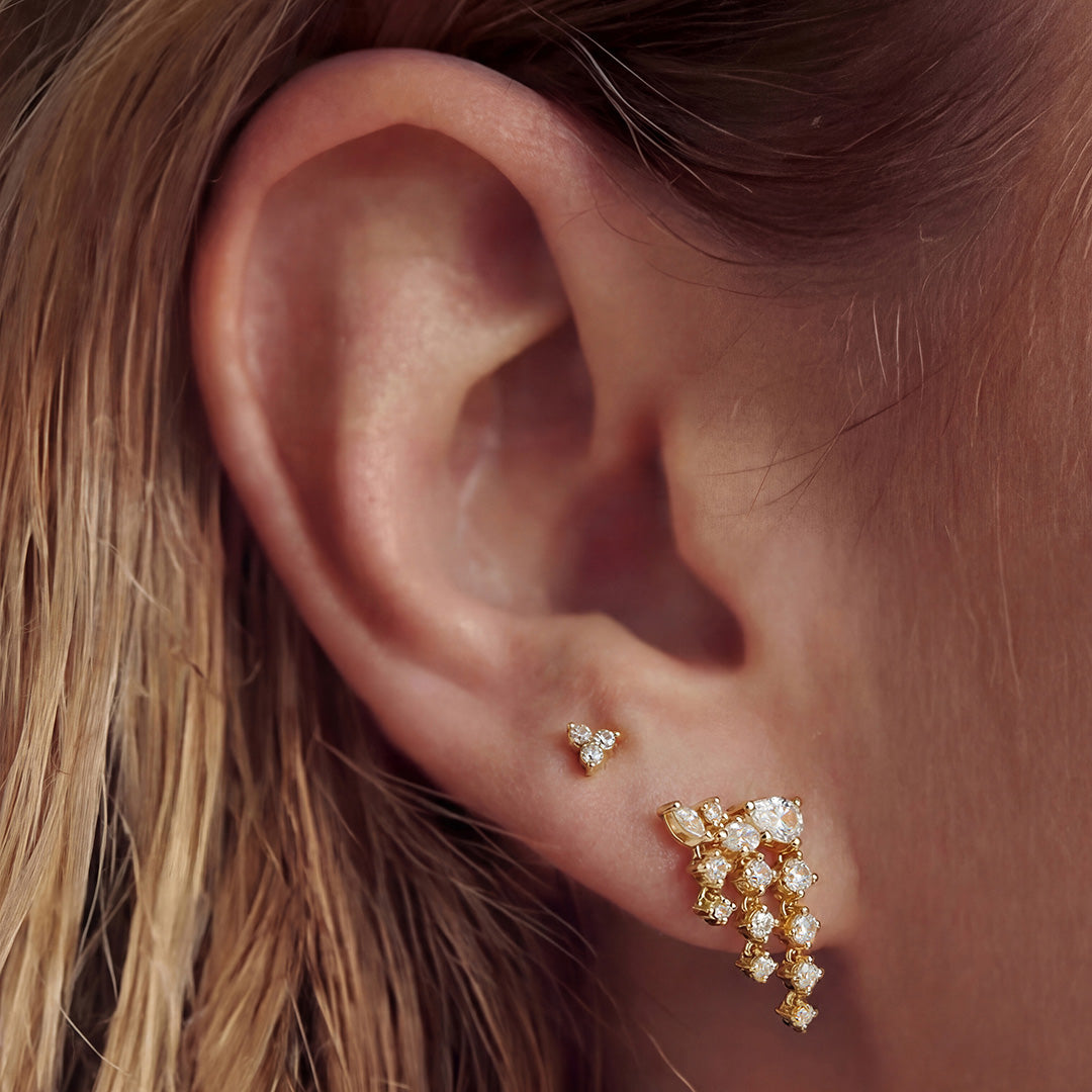 Fancy-Cut Lab-Grown Diamond Fringe Drop Earrings