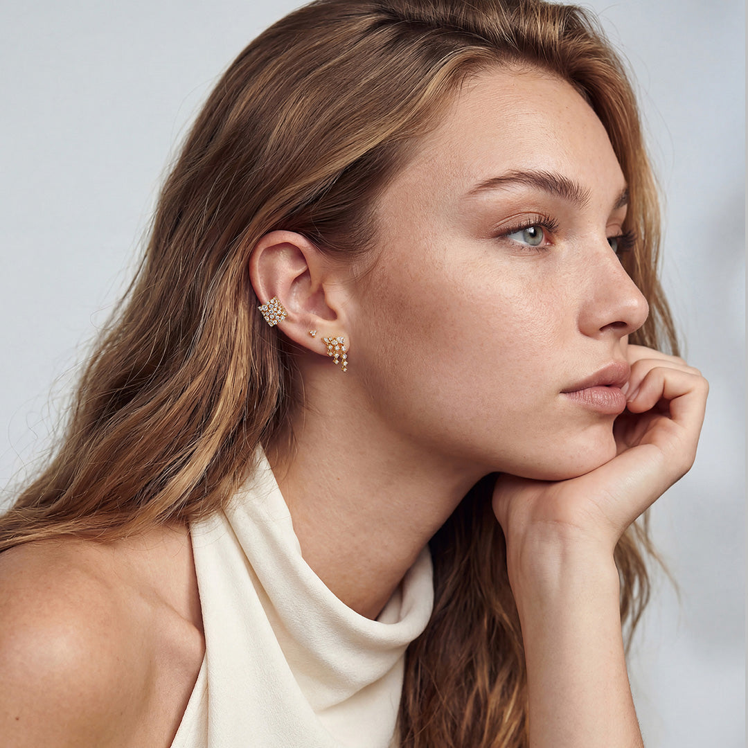 Fancy-Cut Lab-Grown Diamond Fringe Drop Earrings