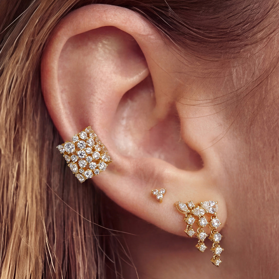 Fancy-Cut Lab-Grown Diamond Fringe Drop Earrings