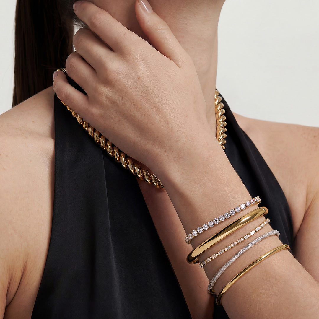 Full Pavé Lab-Grown Diamond Bangle