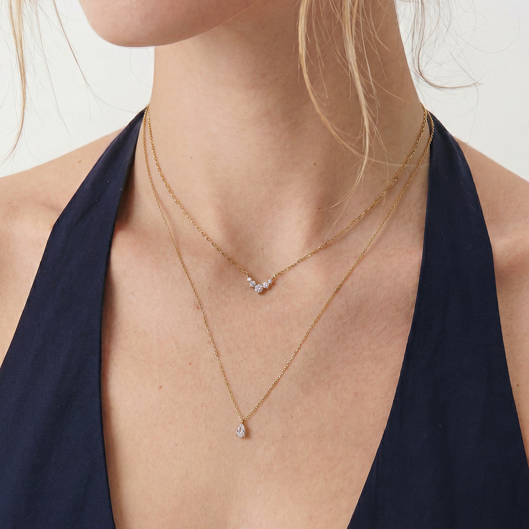 Pear-Cut Lab-Grown Diamond Pendant Necklace