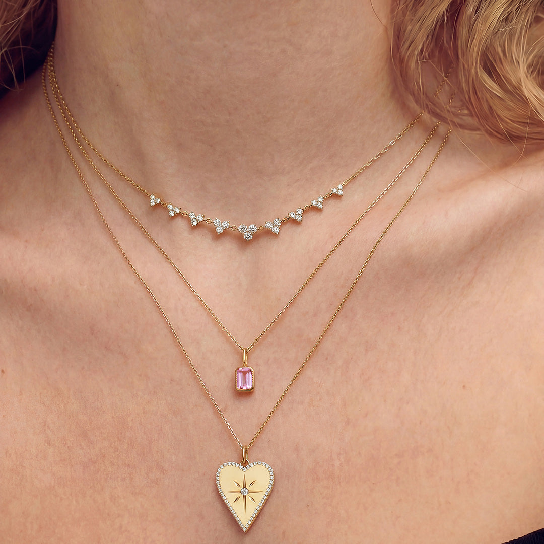 Cluster Lab-Grown Diamond Station Necklace