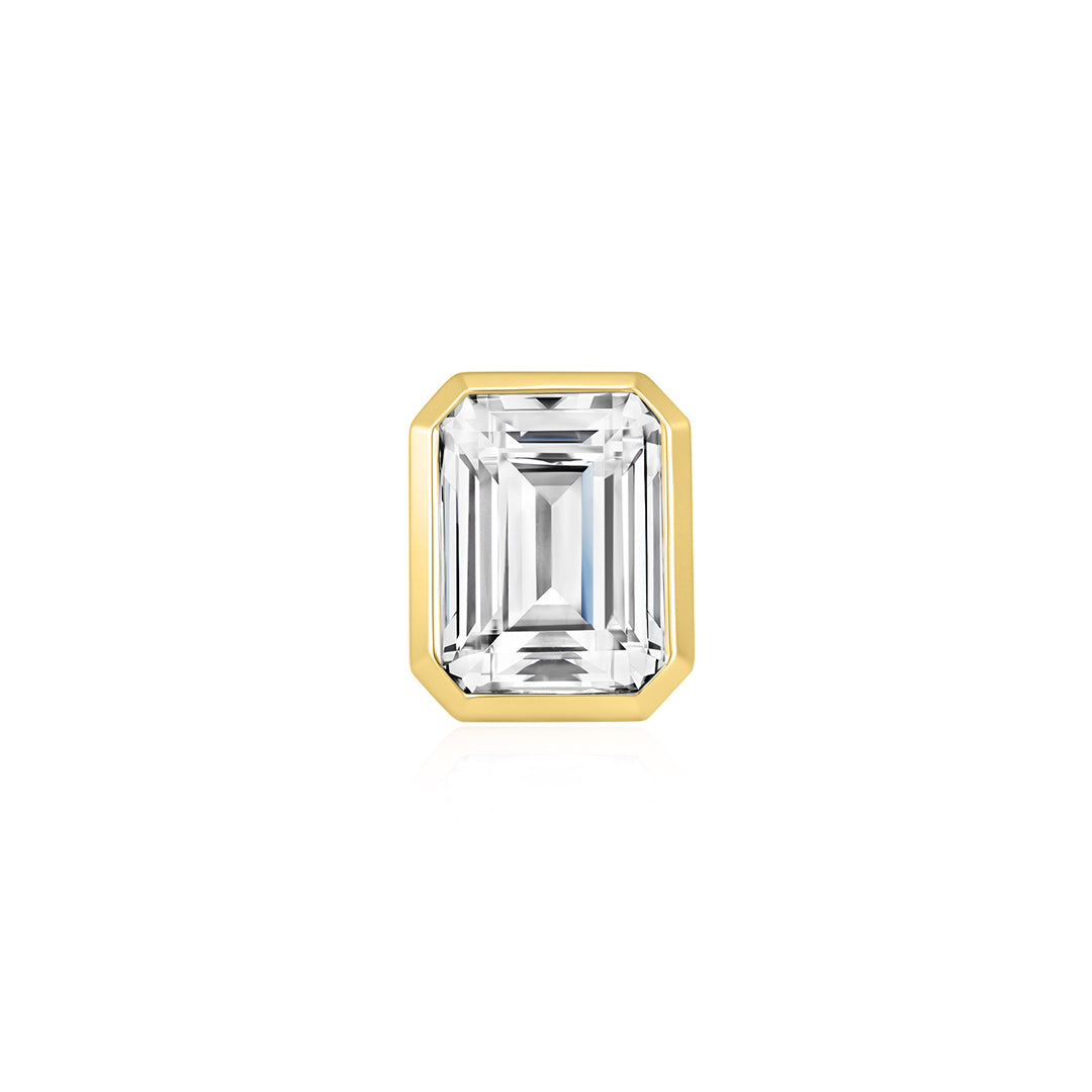 4.2ct Emerald-Cut Bezel Setting