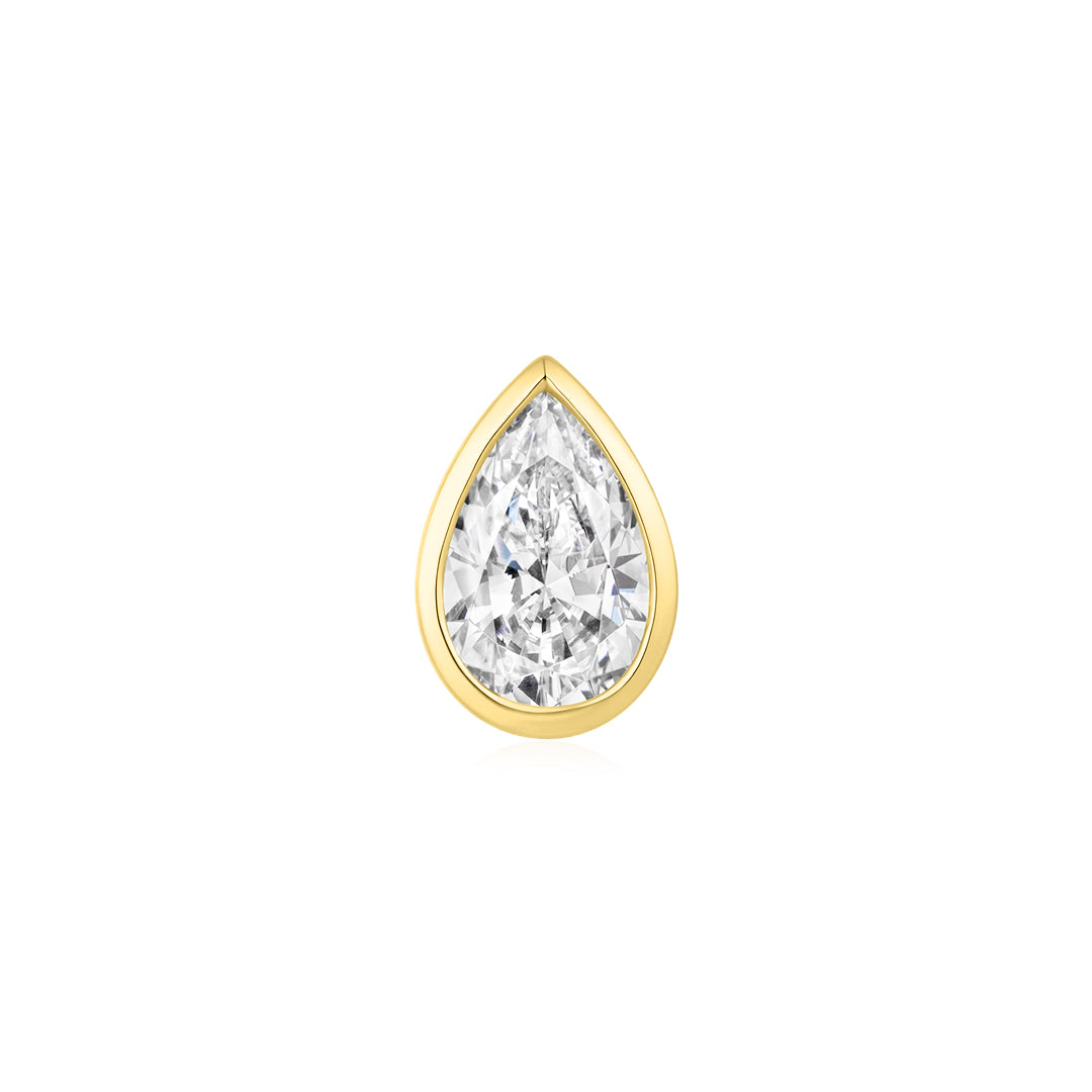 4.35ct Pear-Cut Hidden Diamond Bezel Setting
