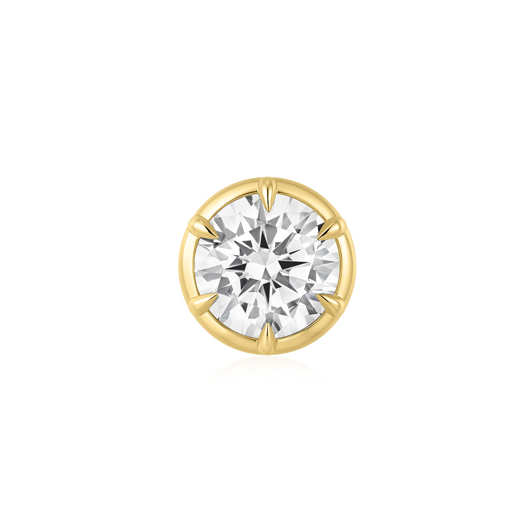 3.25ct Round Diamond Vintage Prong Setting