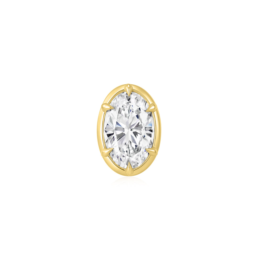 5ct Oval Diamond Vintage Prong Setting