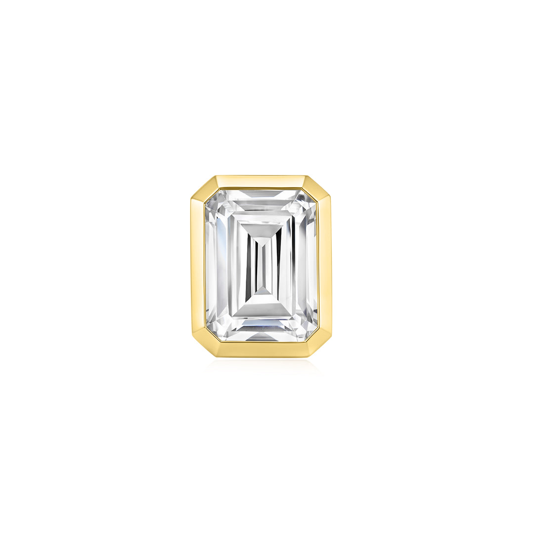 8.435ct Emerald-Cut Bezel Setting